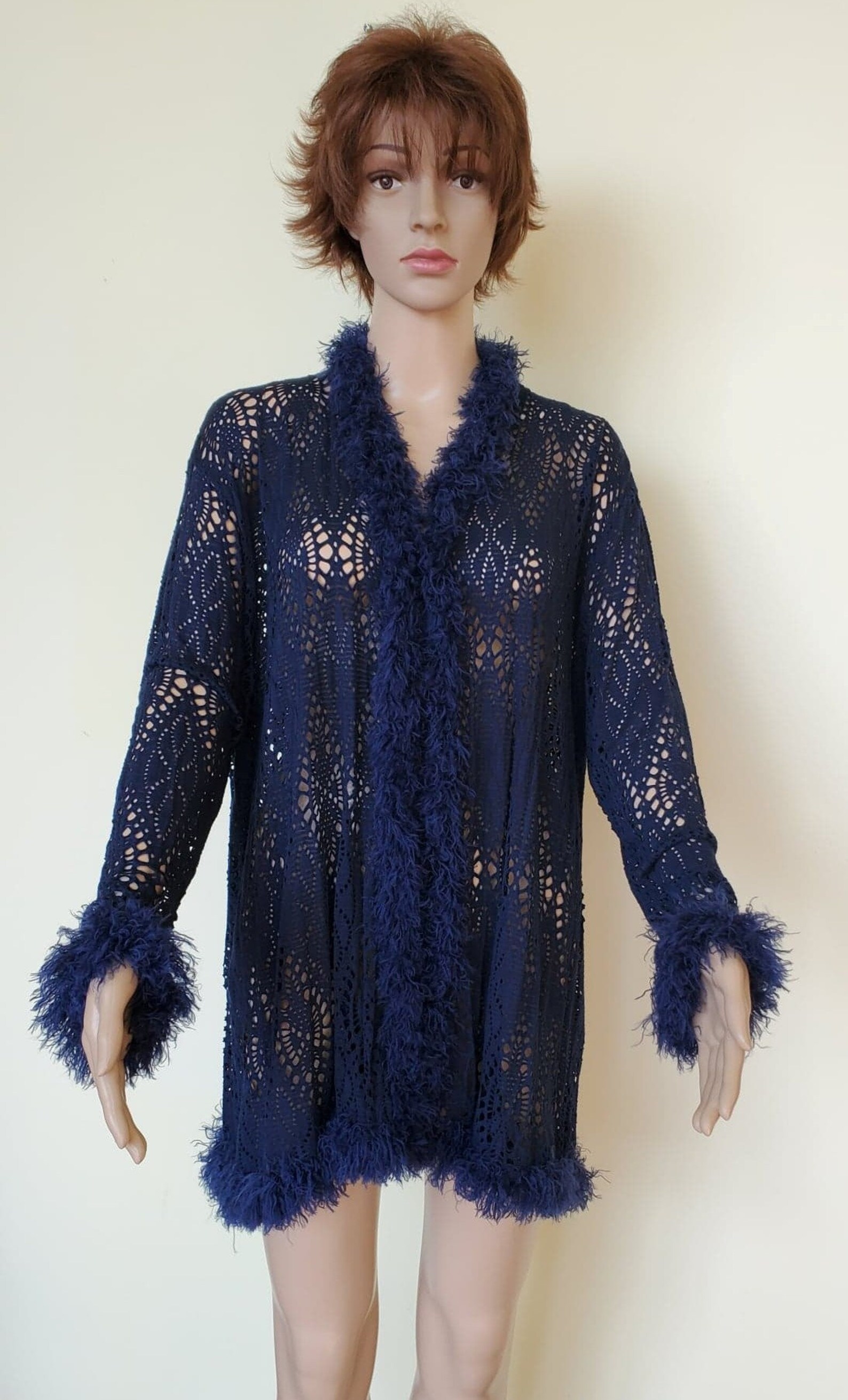 fur duster cardigan