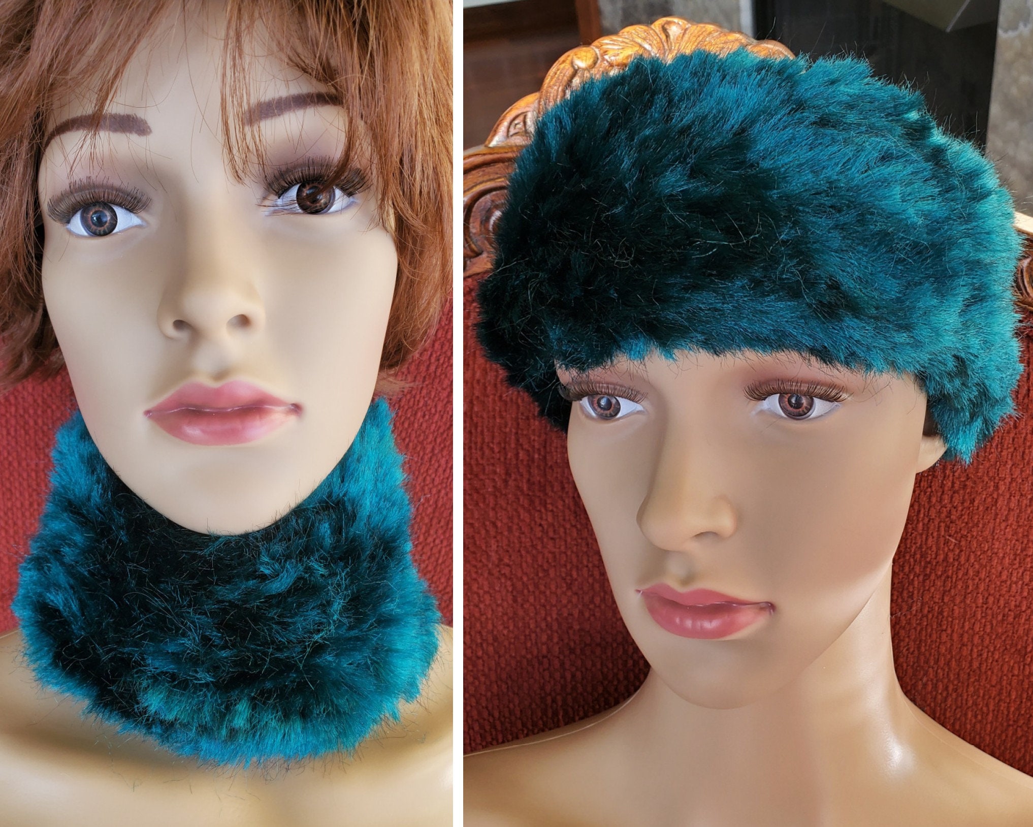 Chic Teal Faux Fur Headband SO CHIC FAUX FUR HEADBAND – AKIRA main image 3