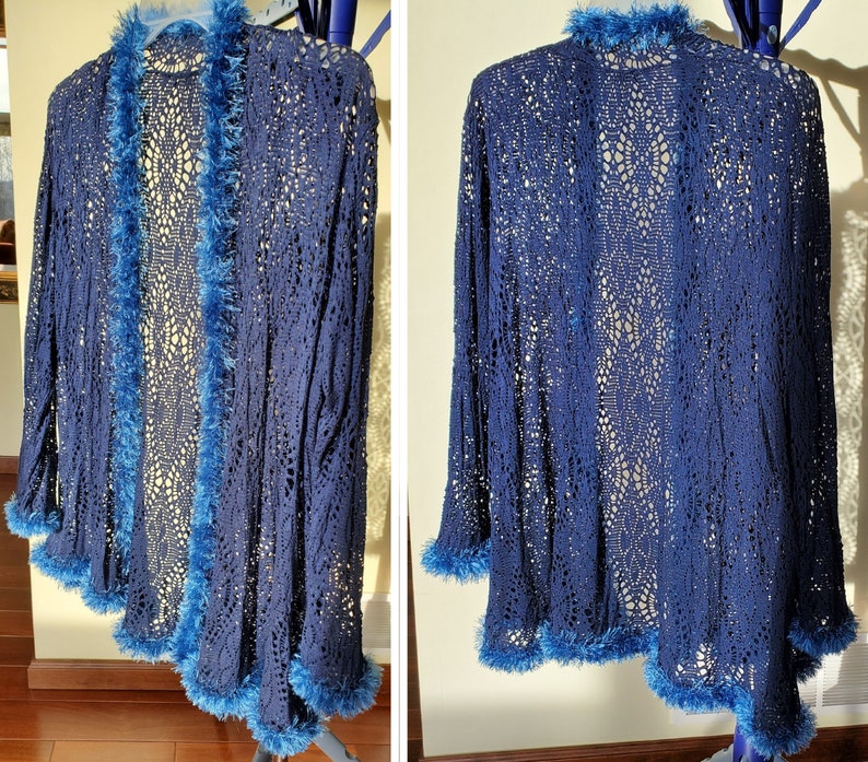 faux fur duster cardigan