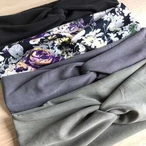 Comfortable Jersey Twist Headbands, Bandeau Headband , Turban Headwrap,  Twist Headband, Stretch Headband, Yoga Headband, Gift for her