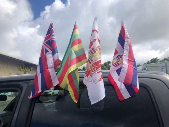 Autocollant Voiture Kiwistar Graz Design – Drapeau Hawaïen Honolulu – Film Orafol UV – 7 Tailles