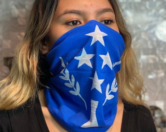 Kosrae State Flag Face Mask, Neck Gaiter, Scarf, etc.