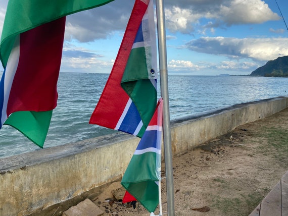 Petit Fanion *** pennant wimpel )) FEDERATION * GAMBIA GAMBIE