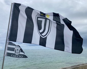 Juventus flag logo black 150x140cm