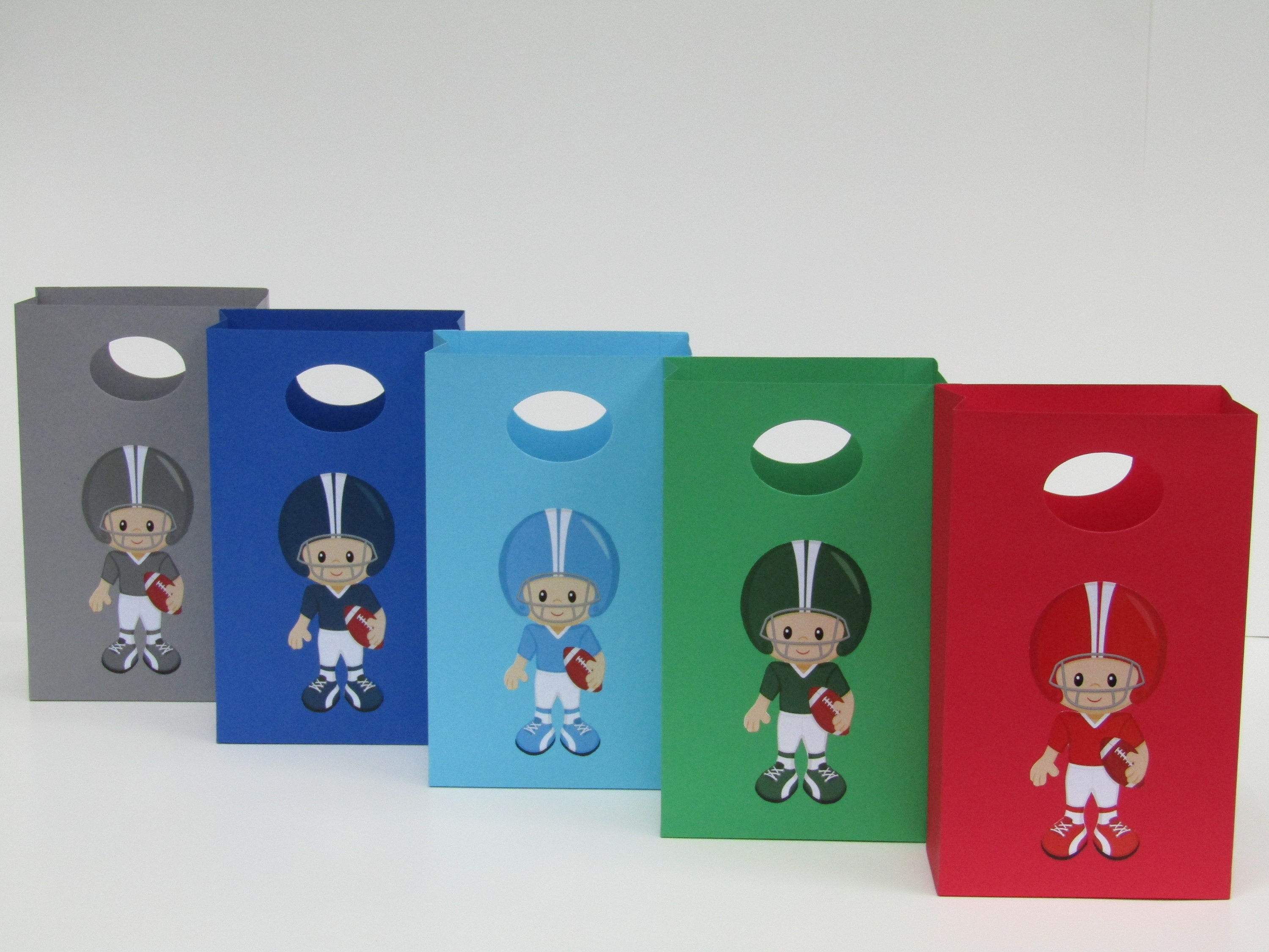 10 Football Party Favor Bag Candy / Treat Bag Football Etsy