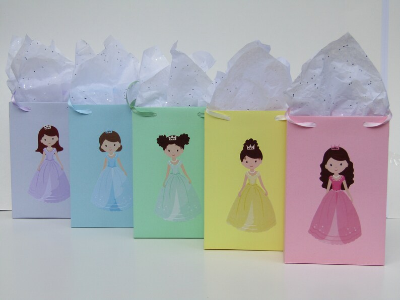 10 Princess Party Favor Bag-princess Treat Bag-princess Girls - Etsy