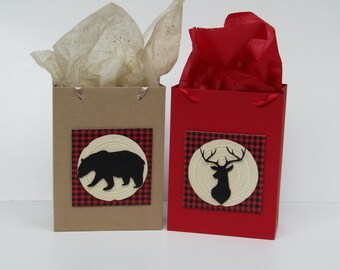10 Lumberjack Party Favor Bag-Buffalo Plaid Party Favors-Lumberjack Treat Bag–Lumberjack Goody Bag–Lumberjack Gift Bag–Lumberjack Birthday