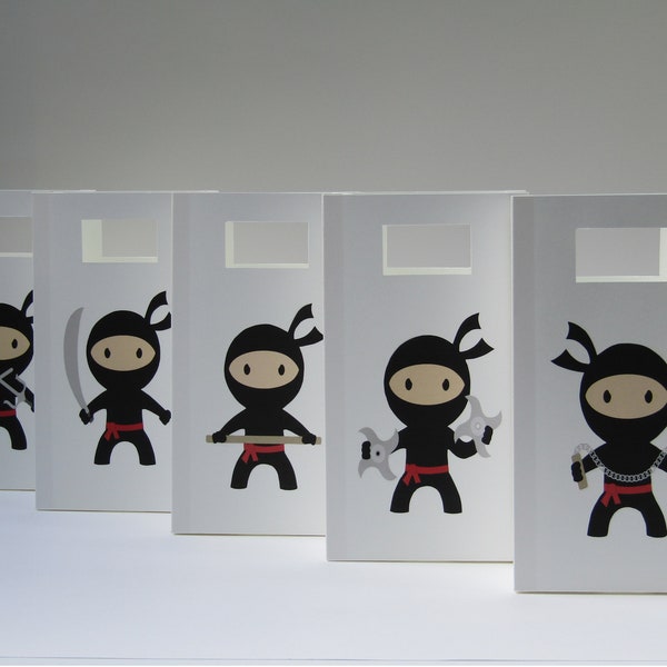 10 Ninja Theme Birthday Party Favor Bags - Ninja Candy Bag -Treat Bag -Goodie Bag-Gift Bag- Karate Goody Bags - Ninja Classroom Favor Bag