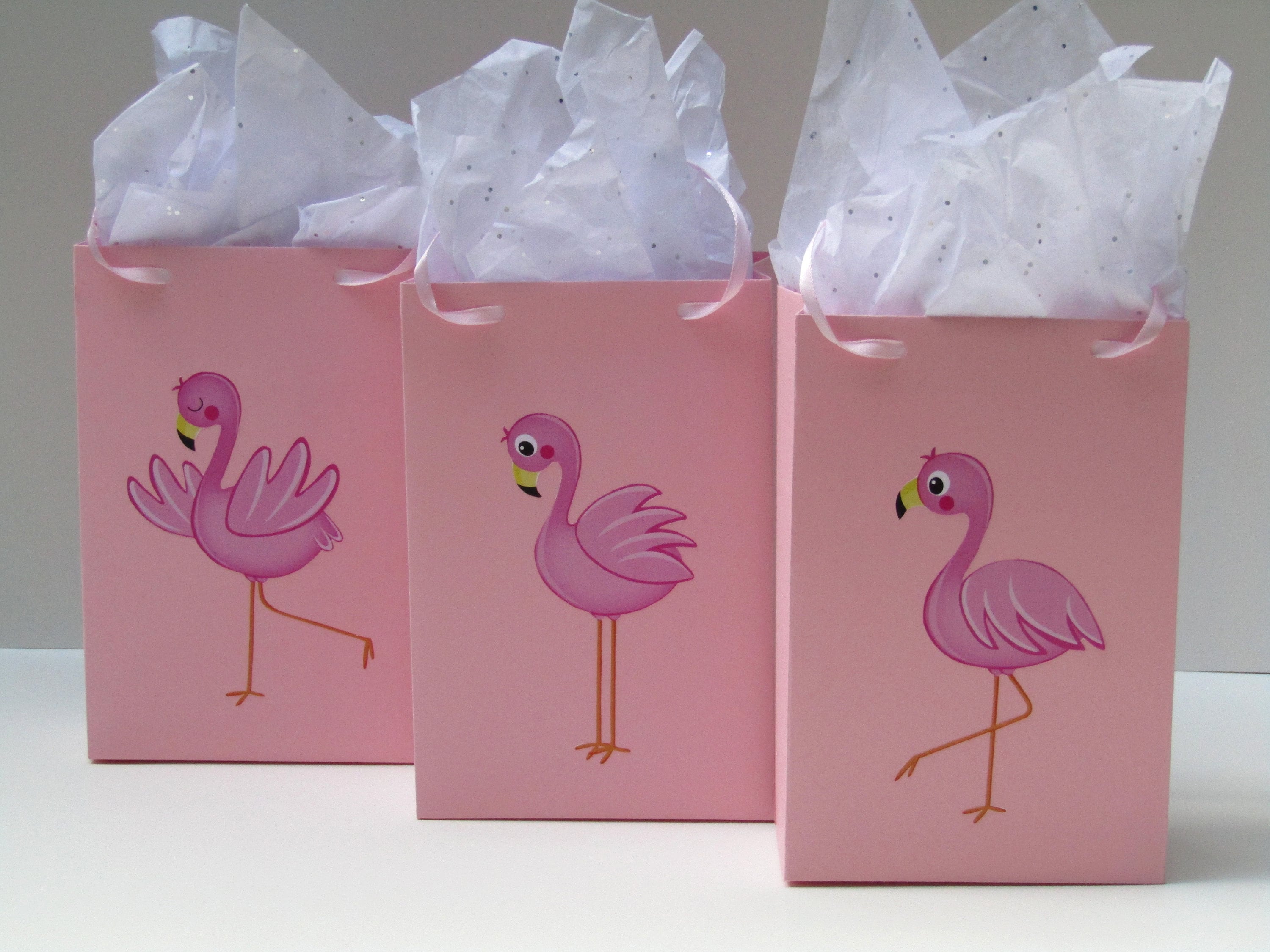 12 Flamingo Party Favor Bag-Flamingo Treat Bag-Flamingo Girls - Etsy Uk