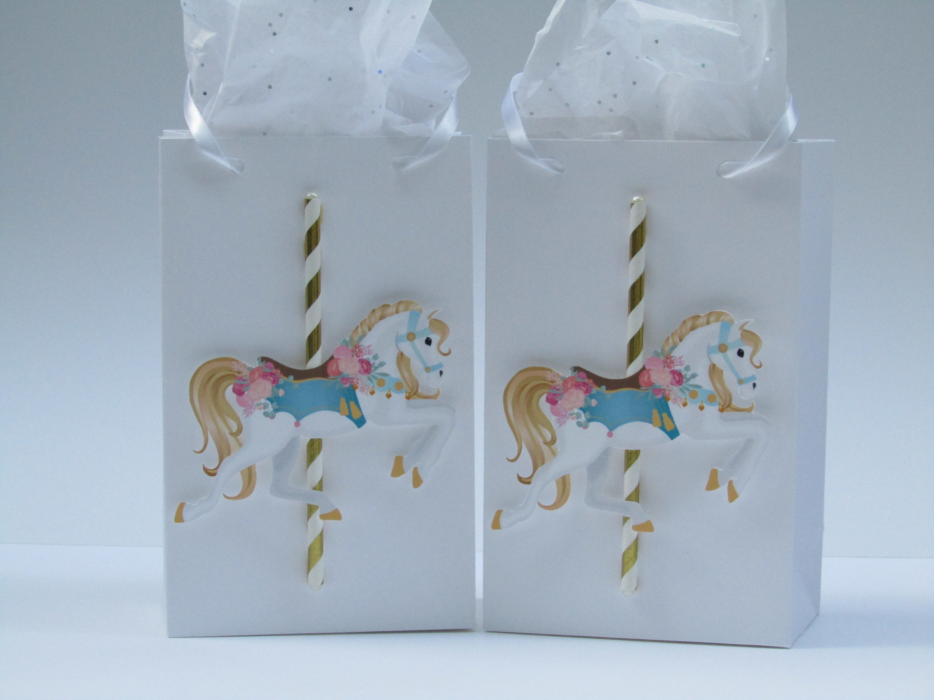 10 Carousel Horse Favor Bag Carousel Party Favors Carousel Etsy
