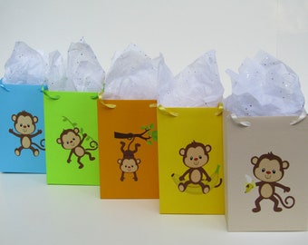 MONKEY LOVE BIRTHDAY LOOT BAG 8PK PARTY LOLLY FAVOURS DECORATIONS 