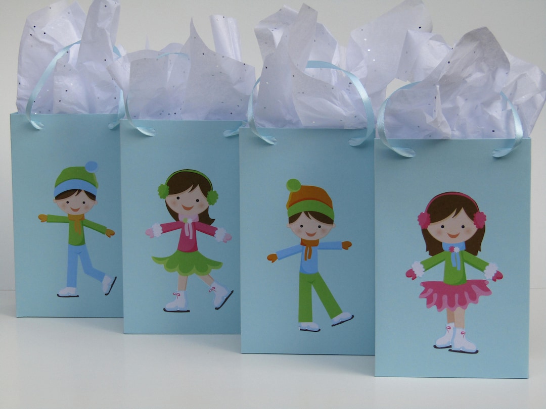 12 Ice Skating Party Favor Bag Candy/treat Bagice Skating Girls