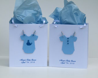 10 Personalized - Baby Shower Favors Bags – Boy Baby Shower Favors