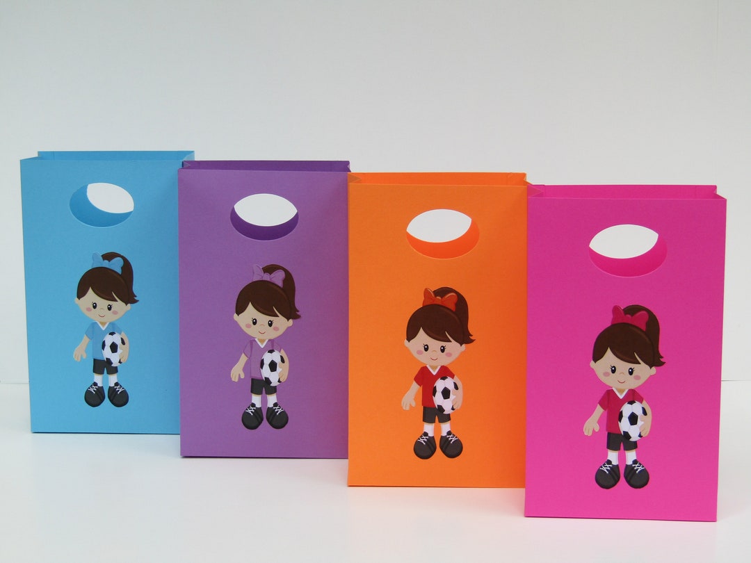 12 Soccer Girls Party Favor Bagsoccer Bagsoccer Girls Birthday Party