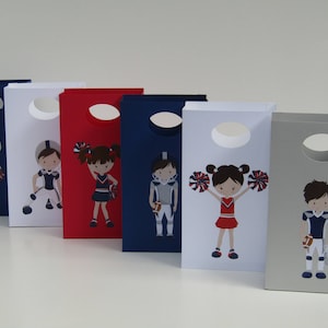 12 American Football Party Favor Bag,Football Candy Bag,Cheerleaders Treat Bag,American Football Birthday Party Bag,Football Favor Bag