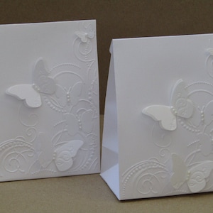 Bridal Shower Favor Bags, White Elegant Butterfly Wedding Bag, Wedding Favor Bag, Candy Bag, Wedding Candy Bag, White Favor Bags