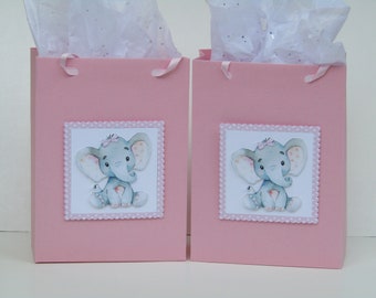 thumbnail image 2 of 50 Pcs Baby Shower Boy Gift Bags - Blue Non Woven Treat Bags With Handles 2 of 13