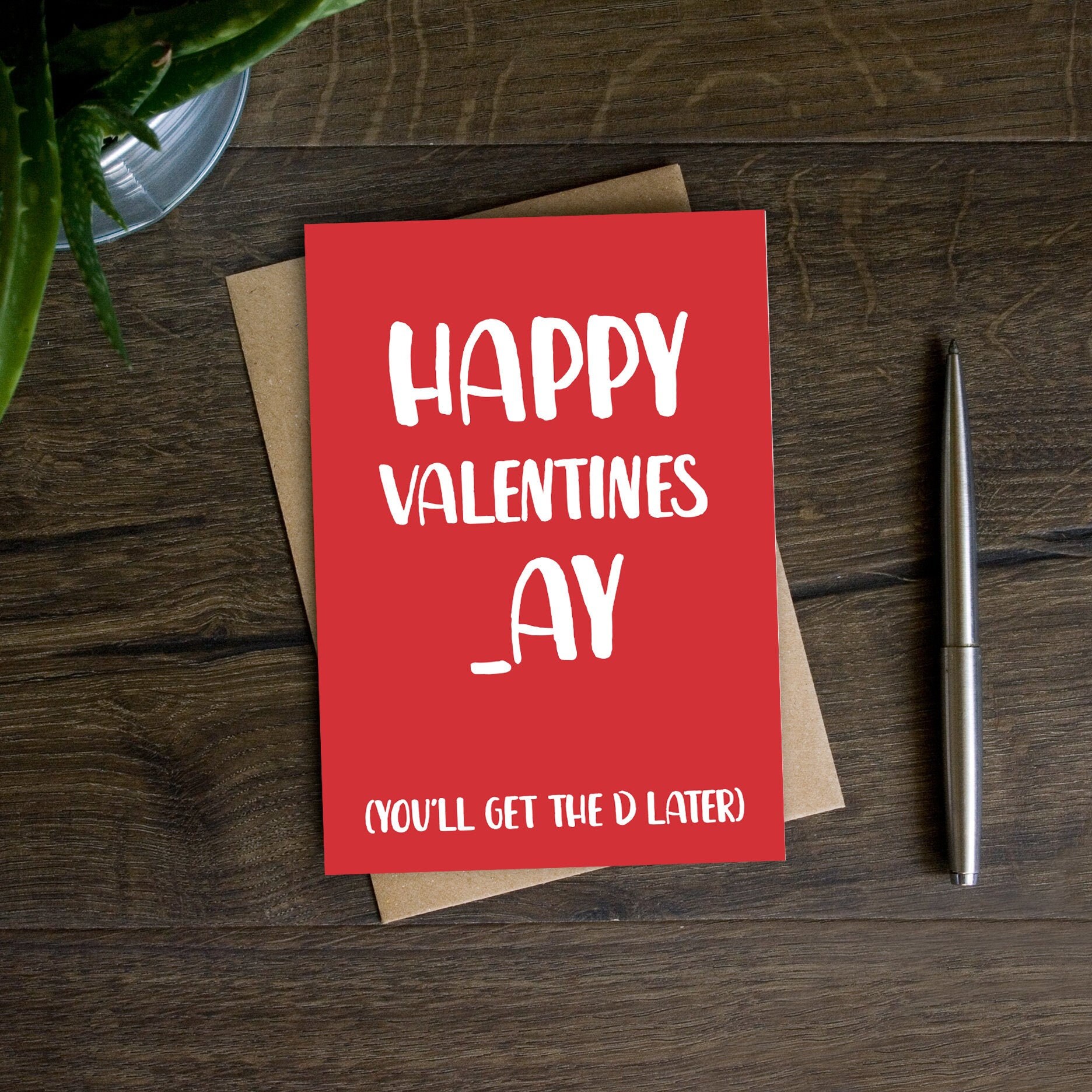 Rude Valentines Card Happy Valentines Day Get The D Later Etsy