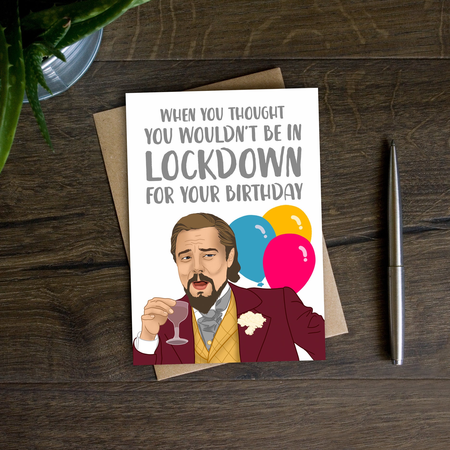 Funny Lockdown Birthday Card Django Unchained Birthday Card Etsy