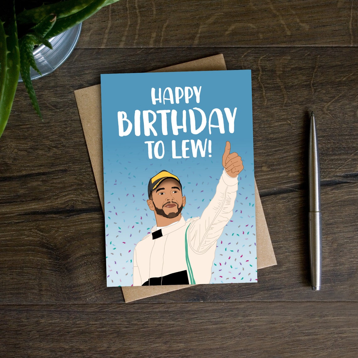 Lewis Hamilton Birthday Card Mercedes Formula 1 F1 Racing | Etsy
