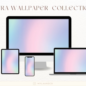 Aura Wallpaper Bundle | Aesthetic Wallpaper  | iPhone iPad Apple Watch iMac Mac Wallpaper Collection | Soft Aura Wallpaper Set