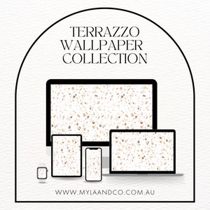 Terrazzo Wallpaper Bundle | Aesthetic Wallpaper | iPhone iPad Apple Watch iMac Mac Wallpaper Collection | Neutral Terrazzo Wallpaper Set