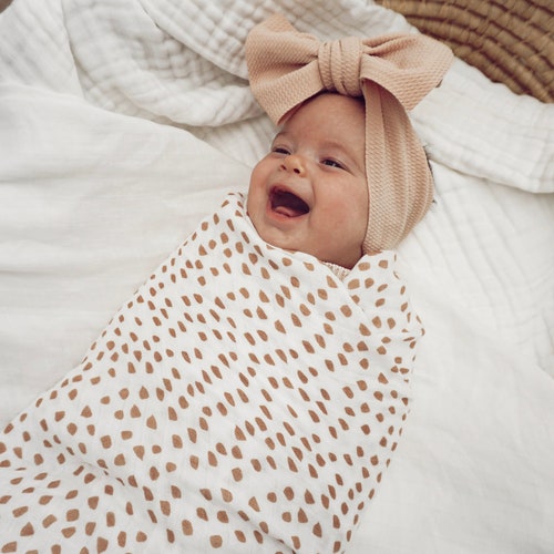 100% Muslin Organic Cotton Blanket Newborn Infant Swaddle Baby Soft Wrap 