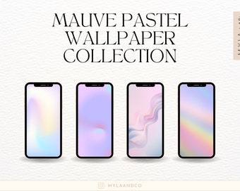 Mauve Aura iPhone-achtergrondbundel | Esthetisch behang | iPhone-achtergrondcollectie | Mauve Aura kleurenbehangset | Pastelkleurig behang