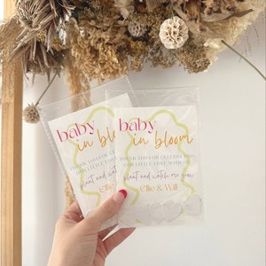 Custom Baby Shower Seed Favours, Baby in Bloom, Seed Paper Baby Shower, Plantable Baby Shower Favour, Seed Favour, Baby Shower Favour