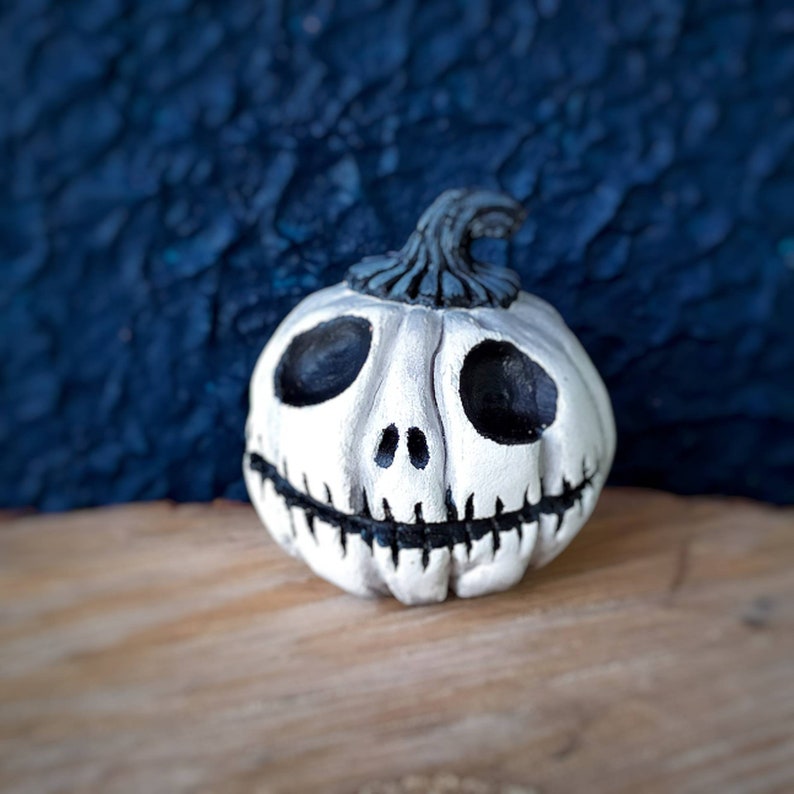 Jack Skellington pumpkin Creepy decor Polymer clay figurines | Etsy
