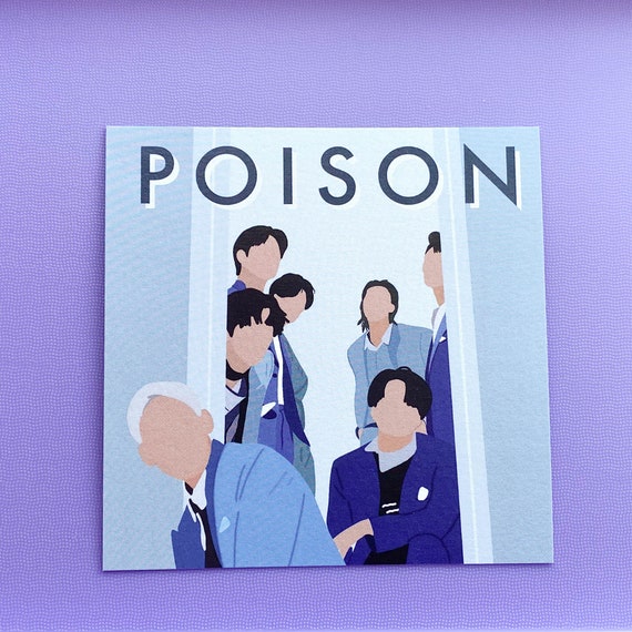 got7 fan art matte square print poison and thursday 4 by 4 etsy singapore