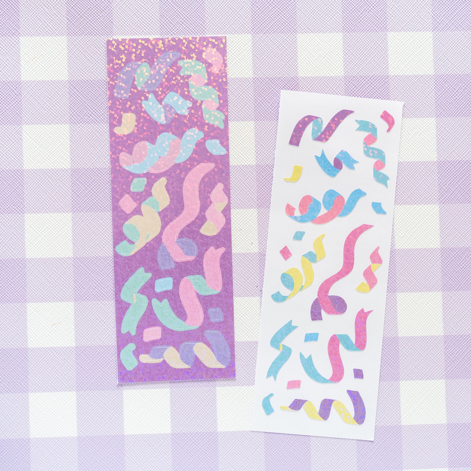 Confetti Holographic Confetti Kisscut Sticker Sheets Set by Etsy