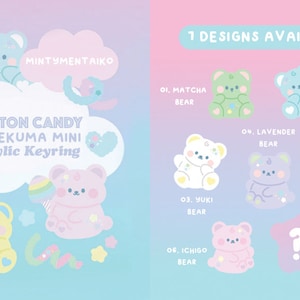 Cotton Candy Darekuma Mini Keyring Keychain Blind Bag