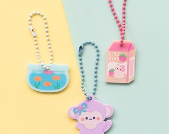 Kawaii Mini Charm Keyring Keychain Trinkets 3