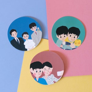 It&#39;s Okay To Not Be Okay Fan Art Trio Sticker Set - PVC, Waterproof and Matte