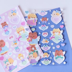Y2K Minty Angel Babies-thema Kiss-Cut-stickers door mintymentaiko Bullet Journal-stickers, plannerstickers, stickervel notebook