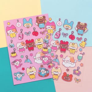 Leuke doodle Heisei Retro Kiss-Cut stickervel door mintymentaiko Bullet Journal Stickers, plannerstickers, notebookstickers