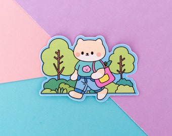 Walking is the New Therapy Frosted Finish Waterproof Sticker by mintymentaiko