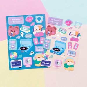 Music Lover Sticker Sheet by mintymentaiko Bullet Journal Stickers, Planner Stickers, Notebook Stickers