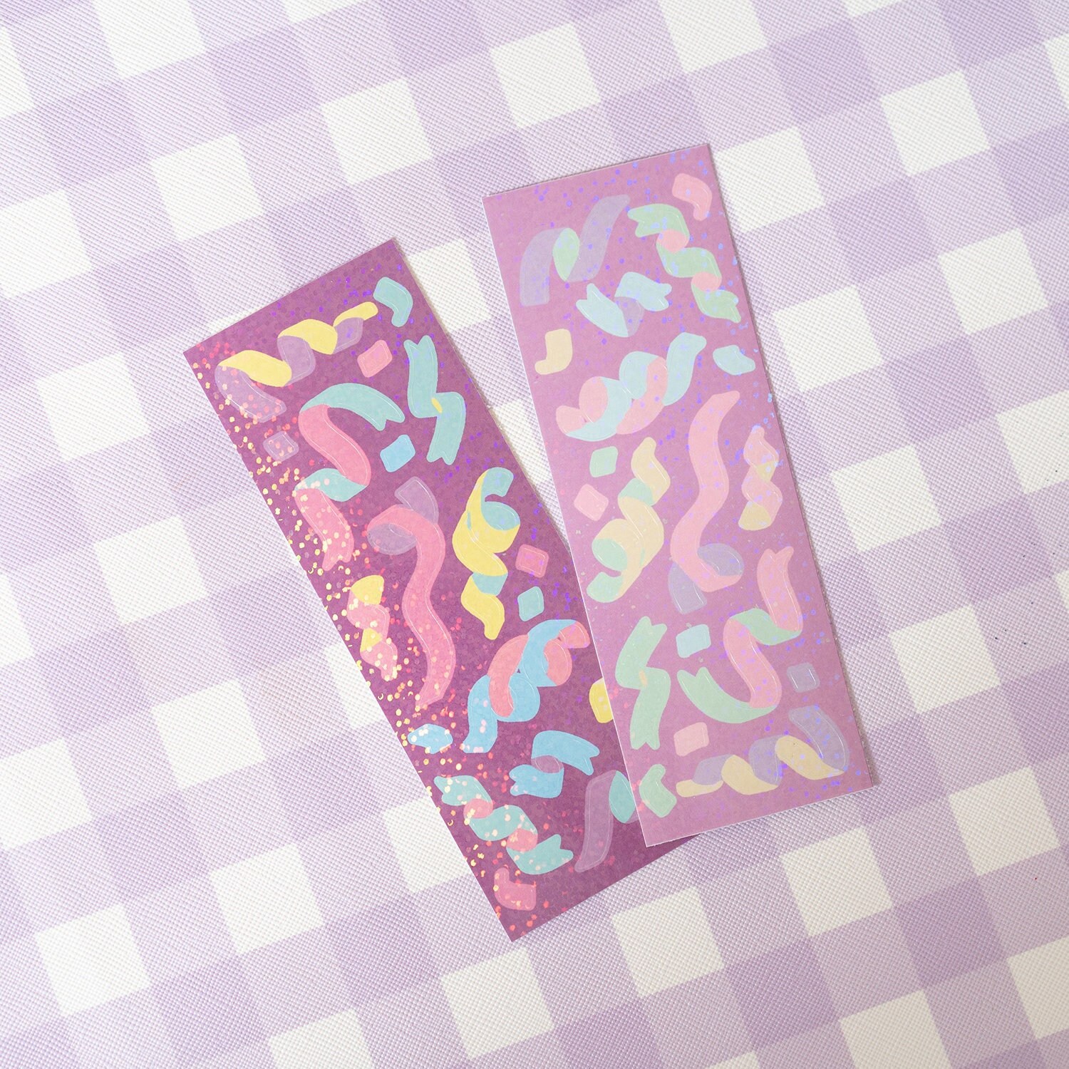 Confetti Holographic Confetti Kisscut Sticker Sheets Set by Etsy