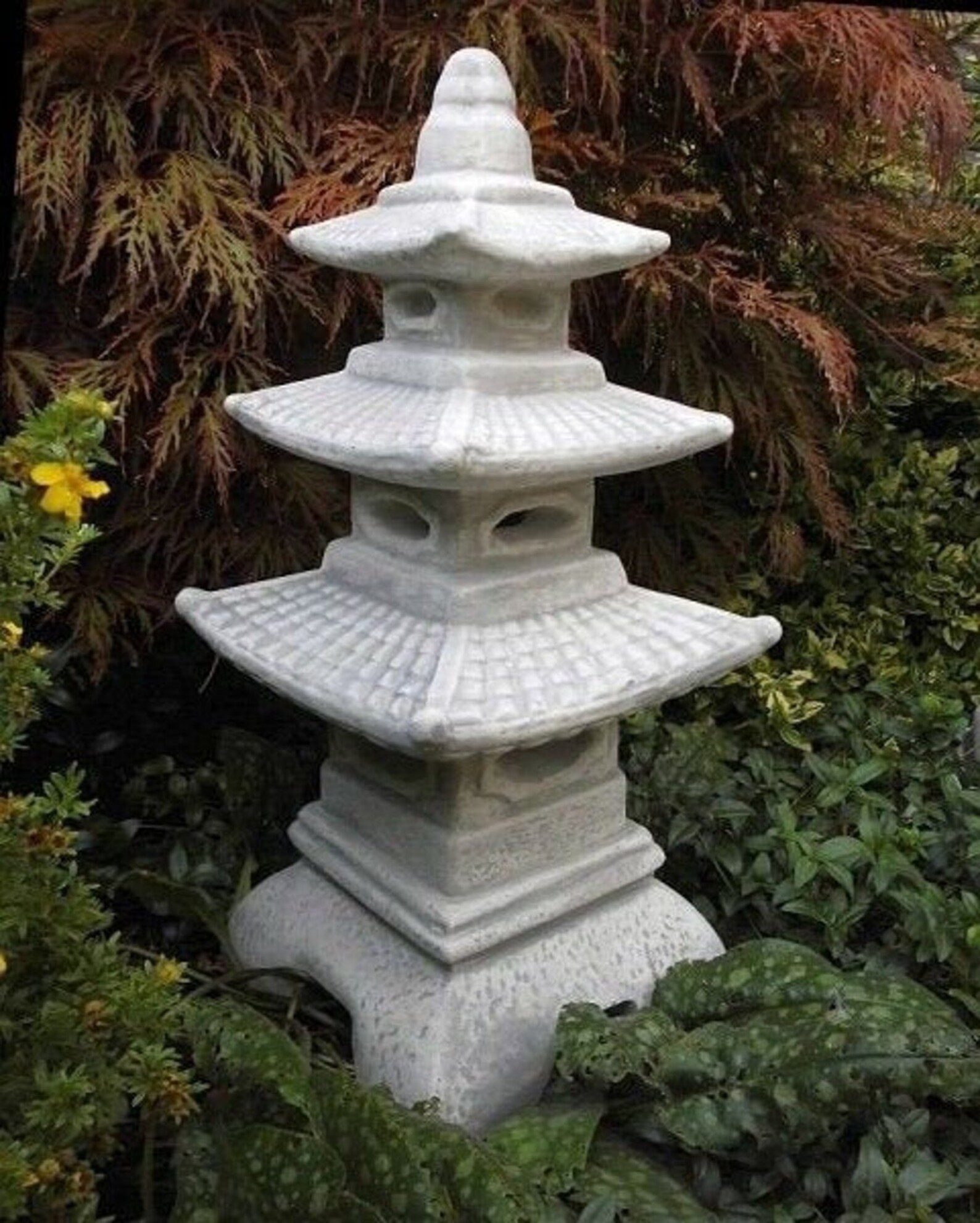 Japanische Pagode ZenGarten BetonStatue Zement Pagode Etsy