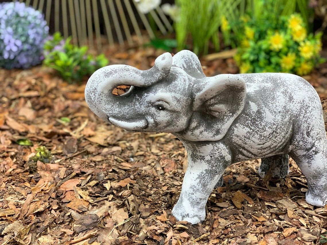 African Elephant Amazing Statue Concrete Elephant Large Etsy