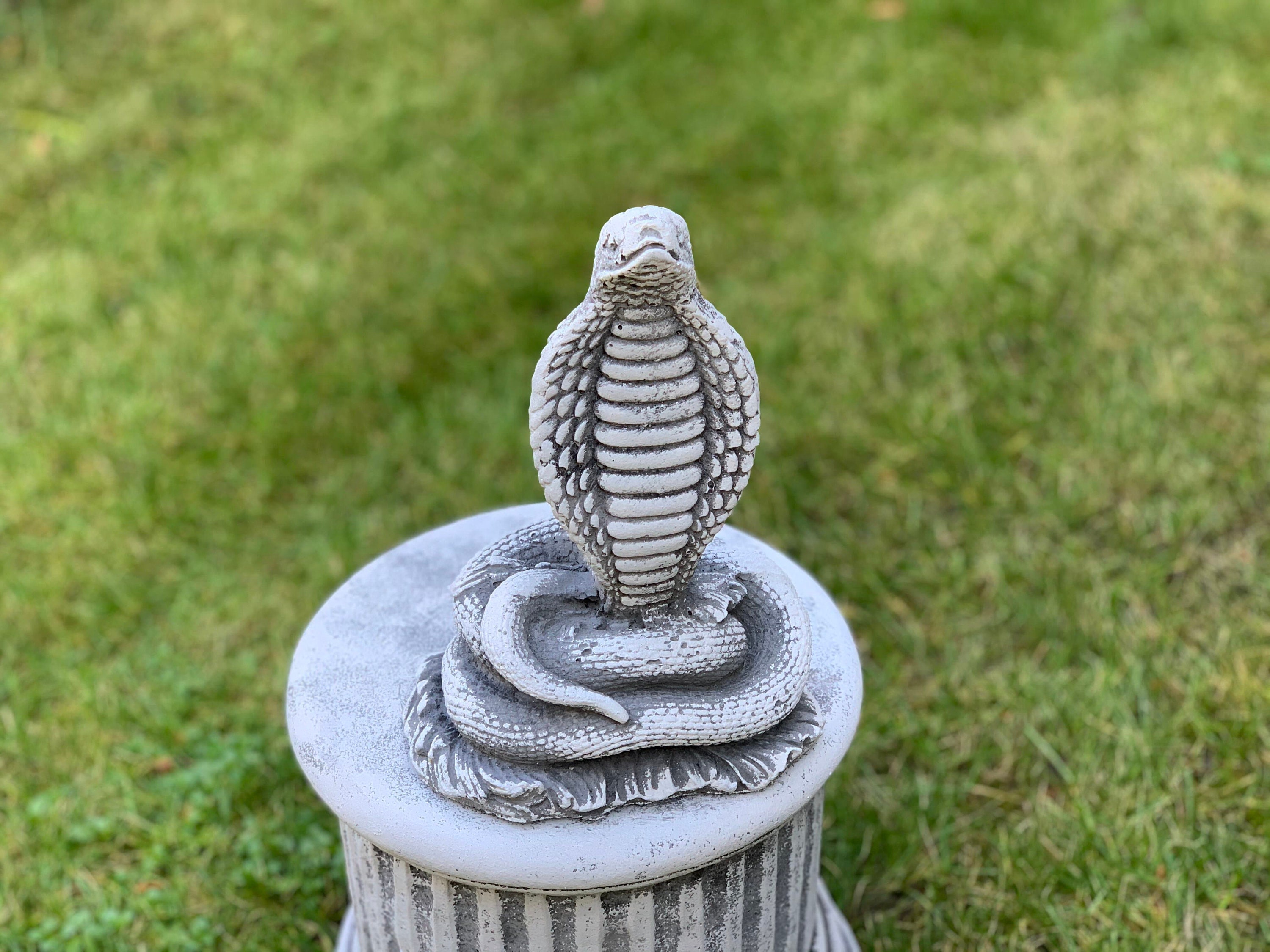 Stone Cobra Statue Snake Sculpture Concrete Cobra's | Etsy