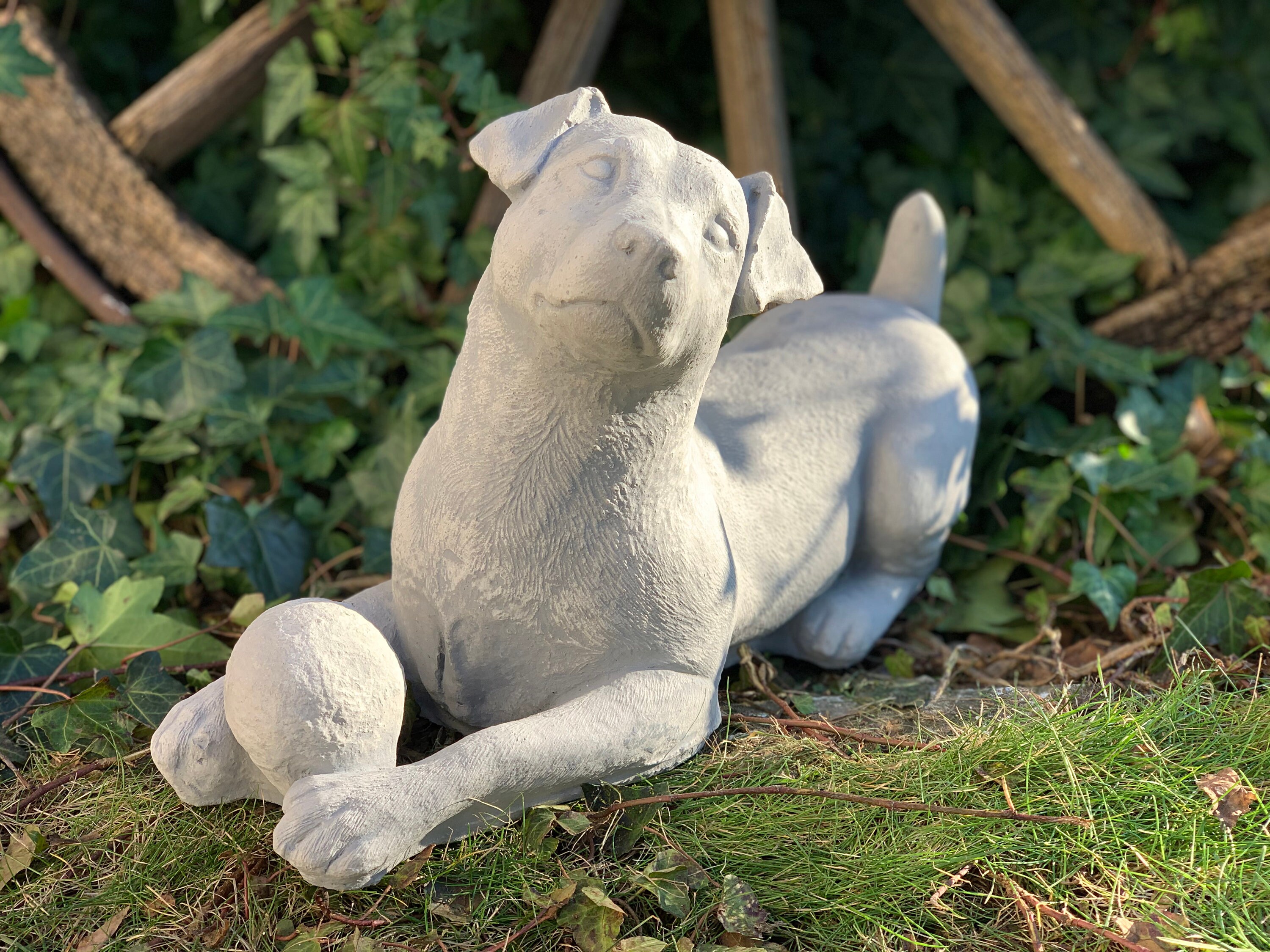 Jack Russell Terrier Beton Skulptur Hund Zement Statue Stein Etsy