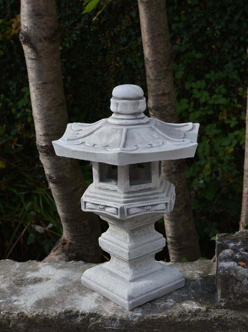 Chinese Stone Lantern Concrete Pagoda Garden Decor | Etsy
