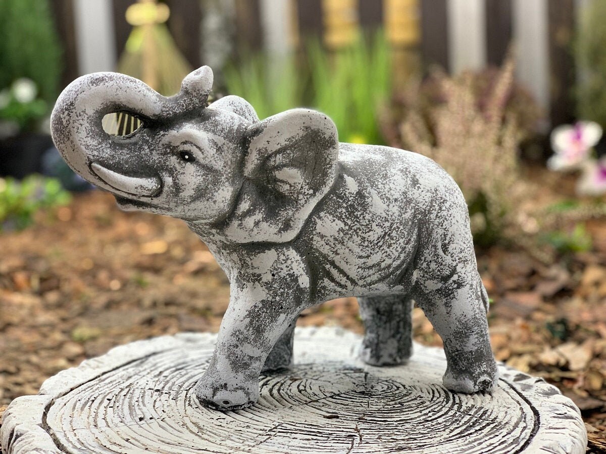 African Elephant Amazing Statue Concrete Elephant Large Etsy
