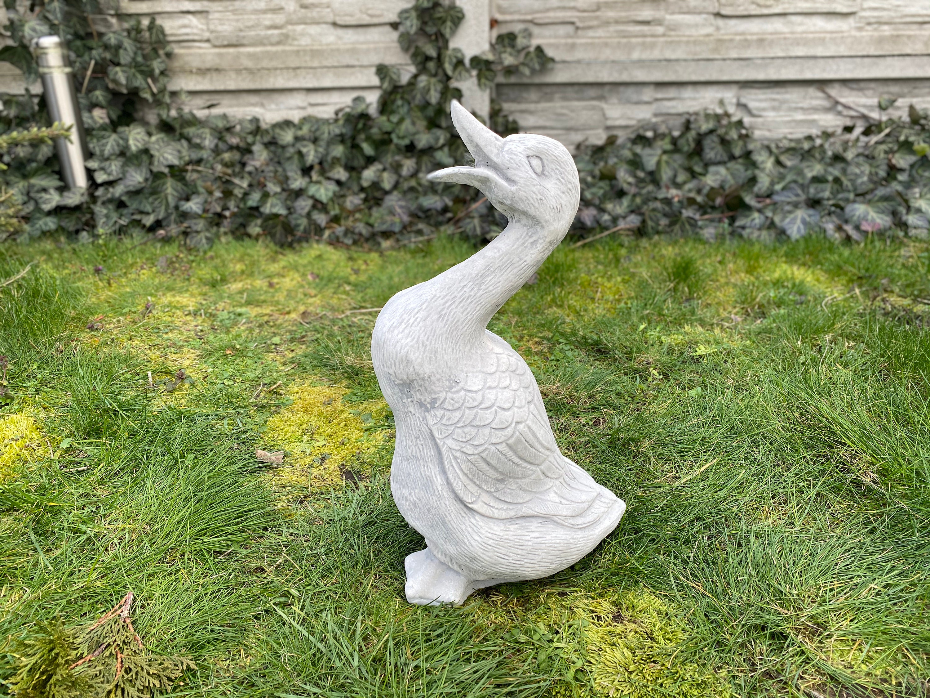 Funny Duck Stone Statue Home Bird Figurine Concrete duck Etsy