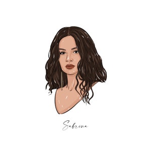Ilustração de retrato personalizado, presente de casamento, retrato de casal, desenho de foto, presente de melhor amigo, presente de mãe, comissão de arte personalizada