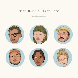 Custom Illustrated Avatars for Team Website Profiles,Custom Headshot, Staff Photos, Social Media Avatar, Custom Cartoonized Portrait Speaker