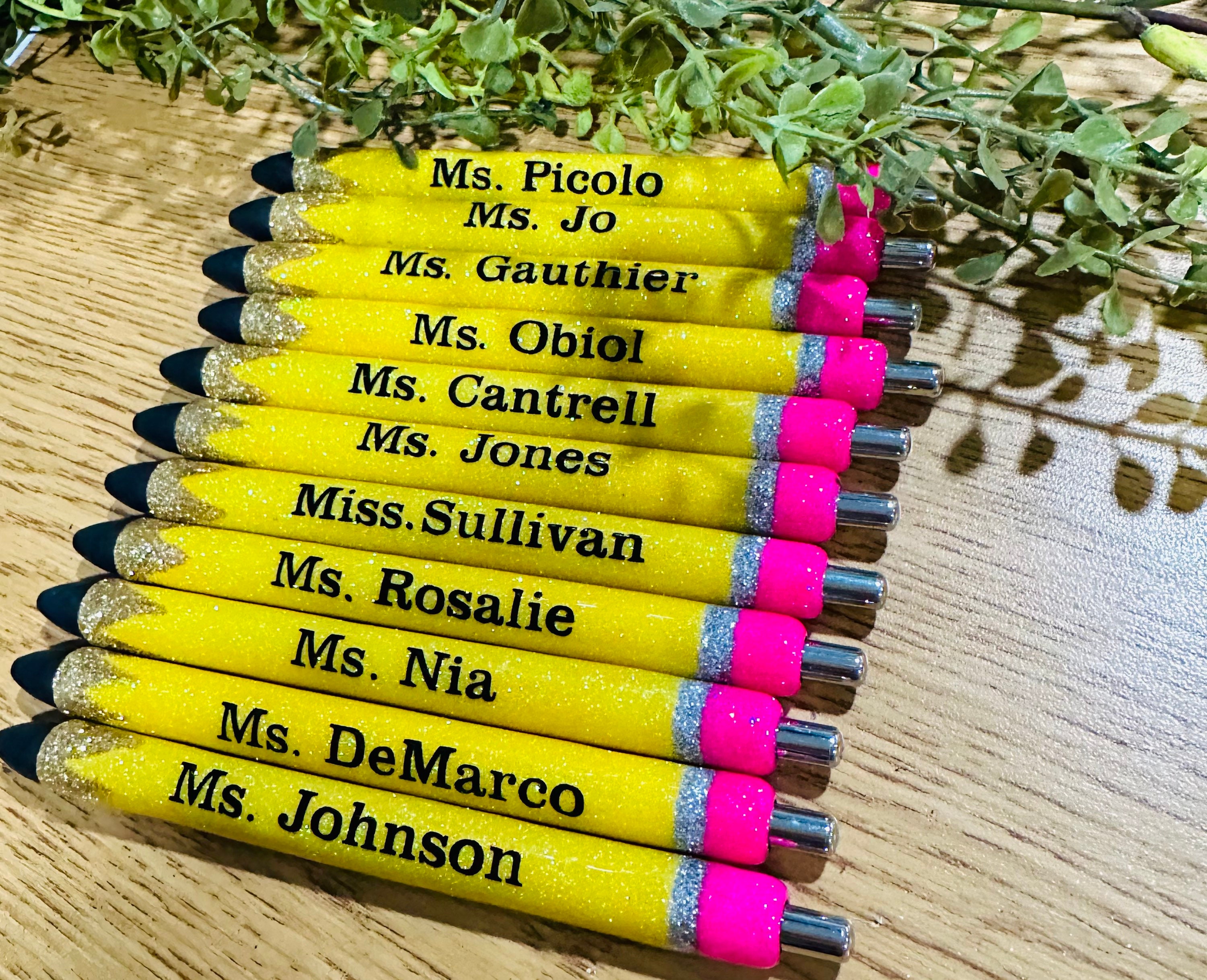 Personalized Curvy Contour Colour Teacher Pens (30% Off Buy 10+, 50% Off  Buy 30+))
